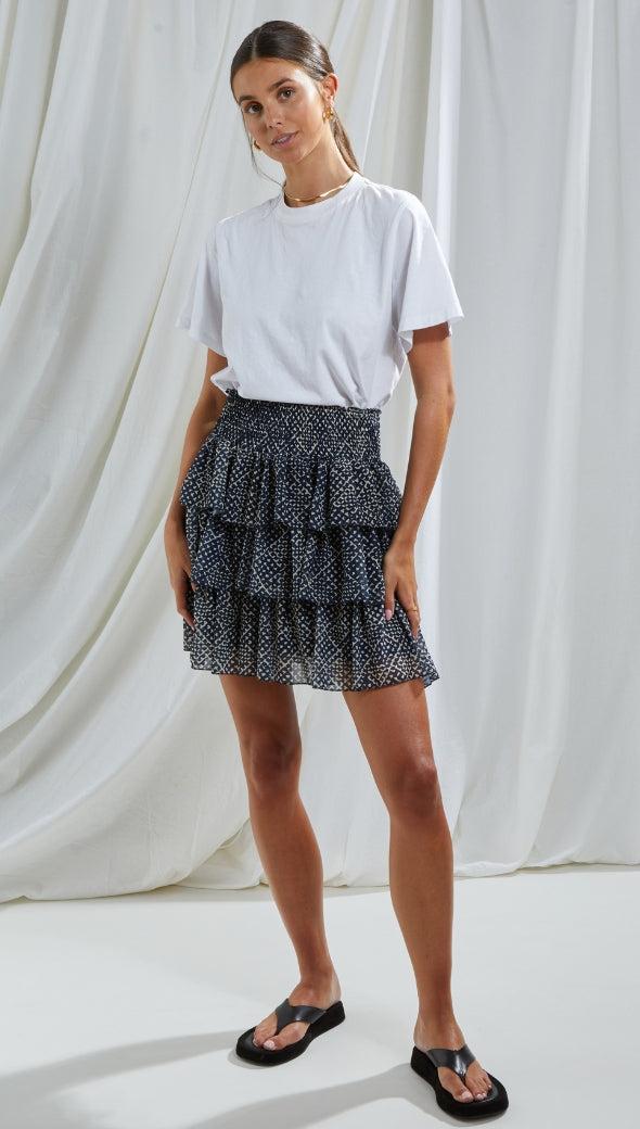 charli Renee Print Skirt - Dark Blue Skirts