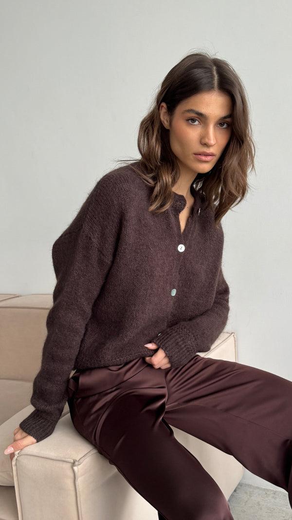 Charli Reyna Cardigan - Dark Espresso Cardigans