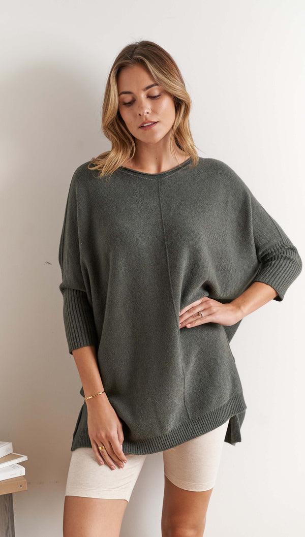 Charli Riley Sweater - Army Jumpers
