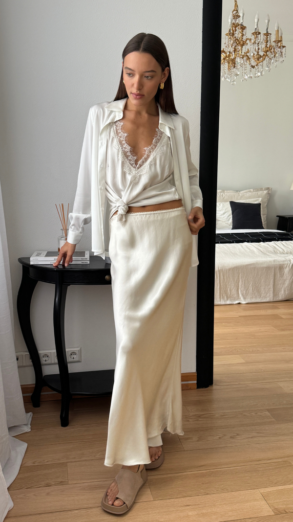 Charli Sasha Skirt - Oyster Skirts