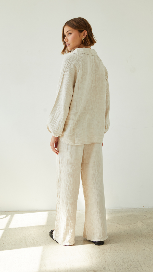 Charli Selina Cotton Set - Seashell Co-ords