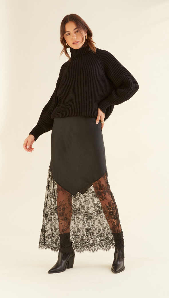 Charli Selma Sweater - Black Jumpers