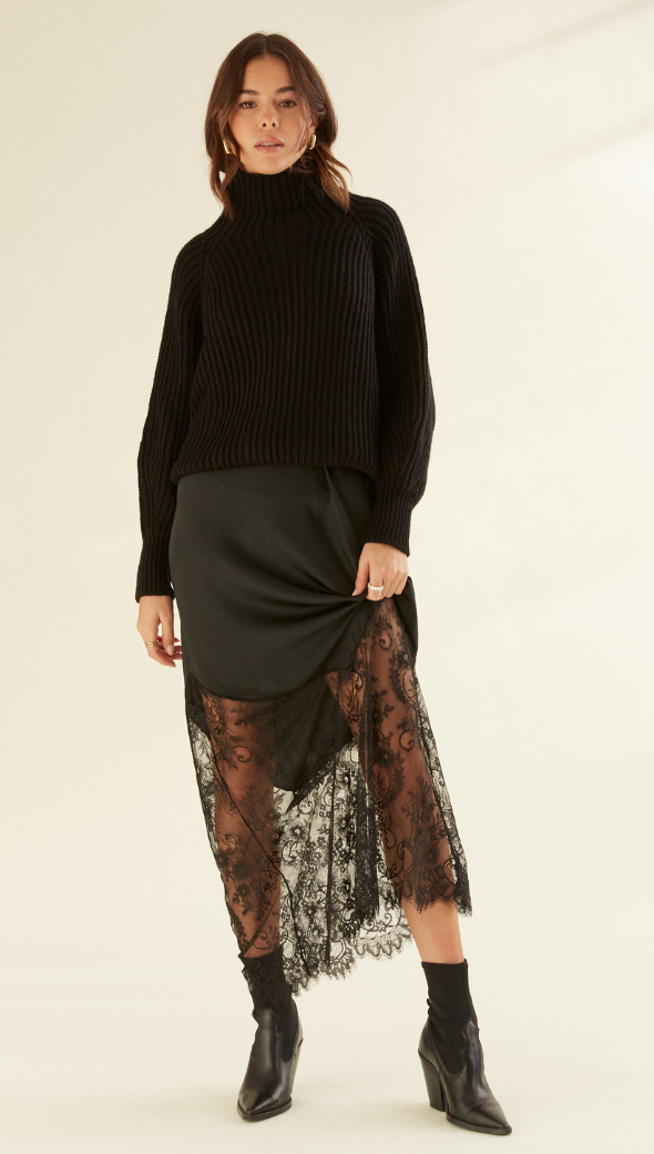 Charli Selma Sweater - Black Jumpers