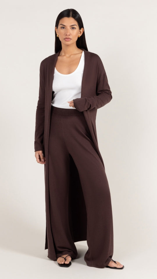 Charli Sofia Knit Trousers - Espresso Jumpers