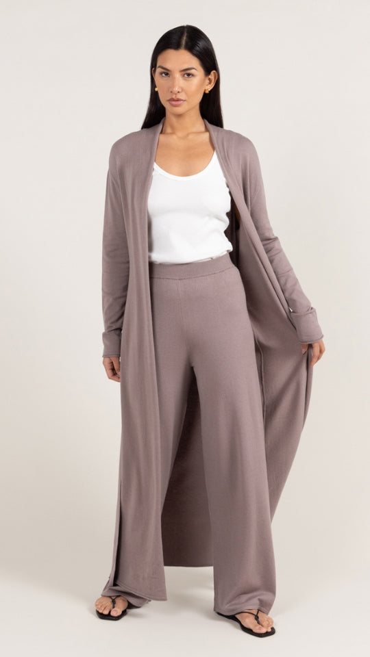 Charli Sofia Knit Trousers - Mink Trousers
