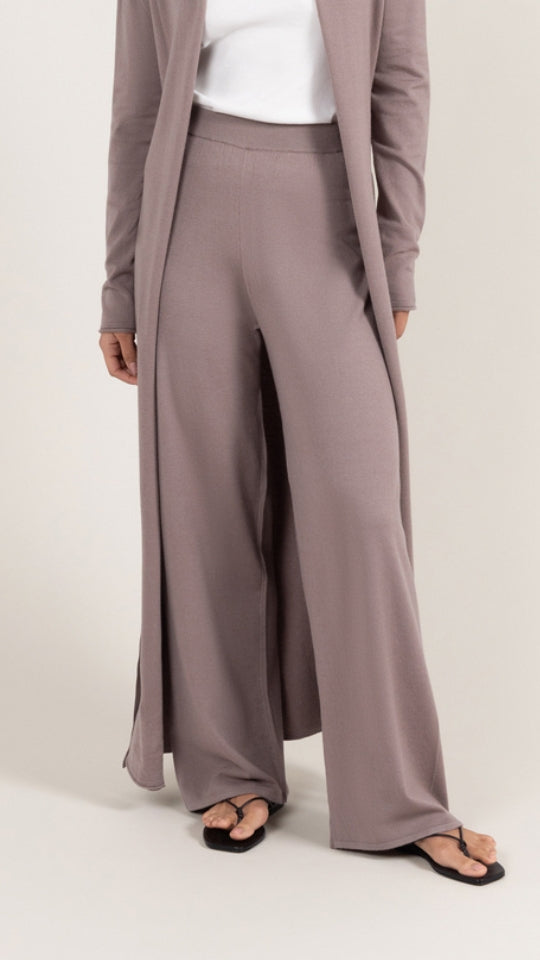 Charli Sofia Knit Trousers - Mink Trousers