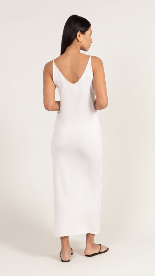 Charli Sofia Knitted Slip Dress - Ivory Jumpers