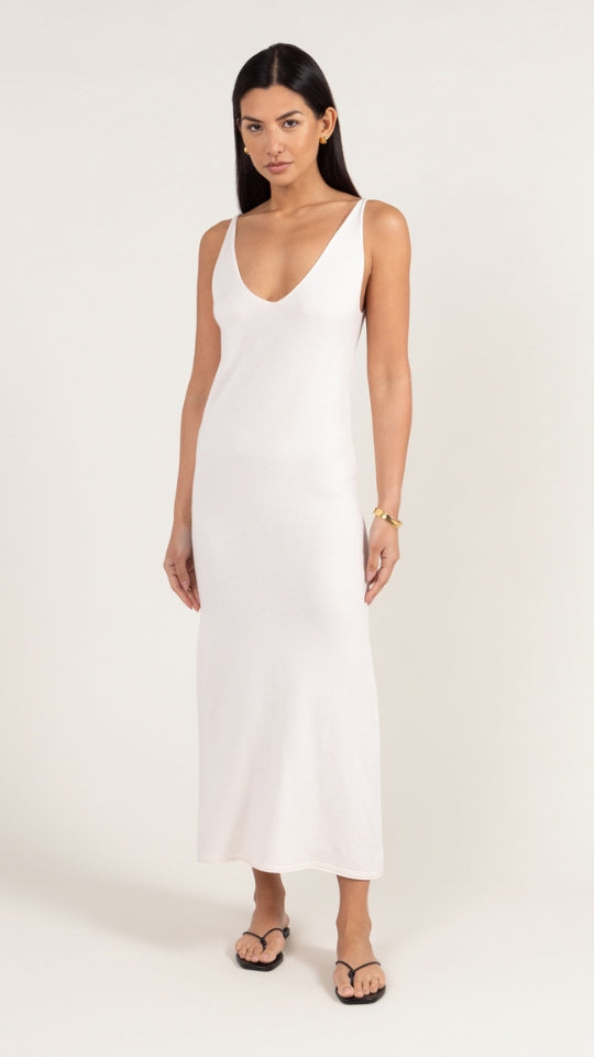charli Sofia Knitted Slip Dress - Ivory Jumpers