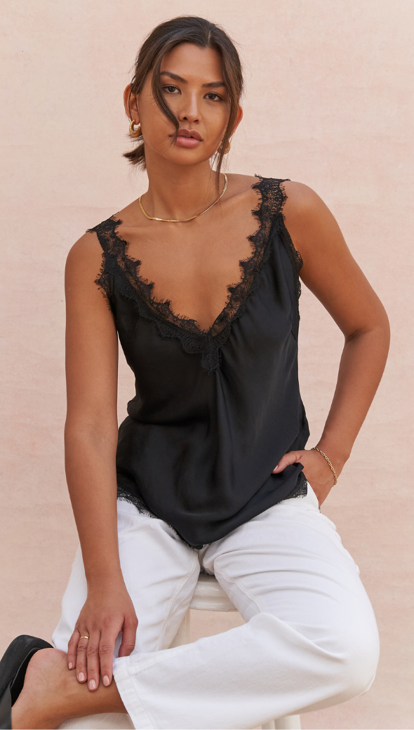 charli Solange Camisole - Black Tops
