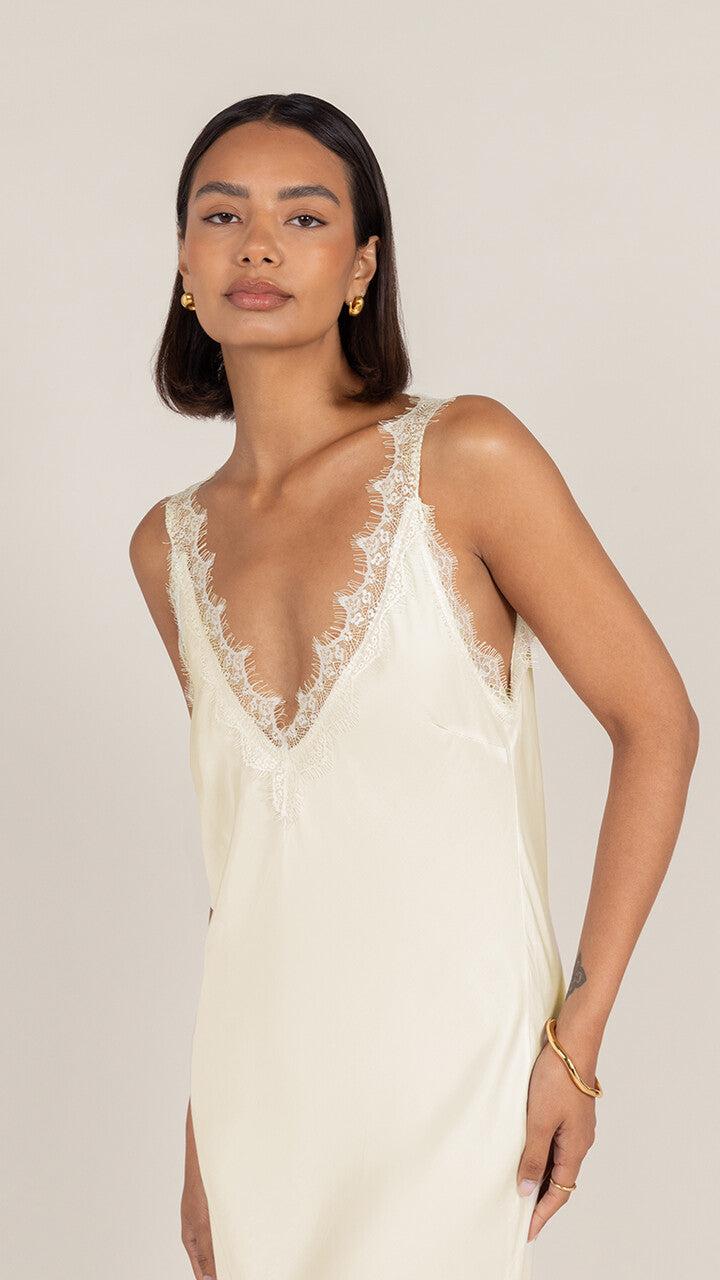 Charli Solange Slip Dress - Butter Yellow Dresses