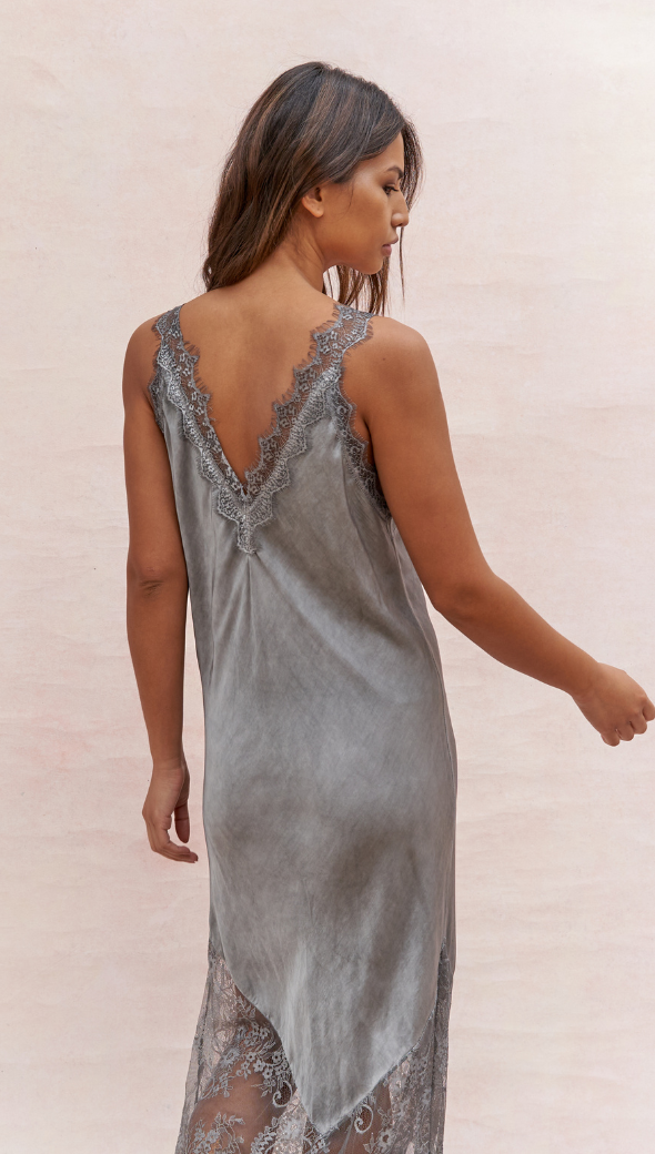 Charli Solange Slip Dress - Mid Grey Dresses