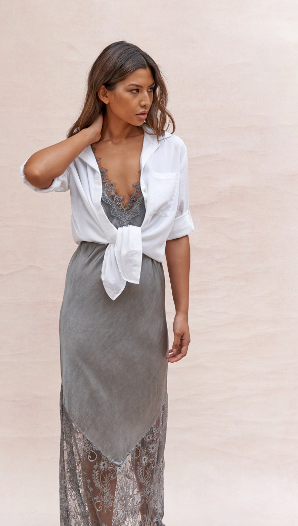 Charli Solange Slip Dress - Mid Grey Dresses