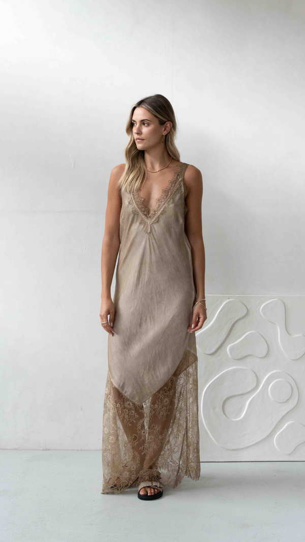 Charli Solange Slip Dress - Sand Dresses
