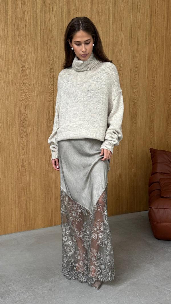 Charli Solene Lace Skirt - Taupe Dresses