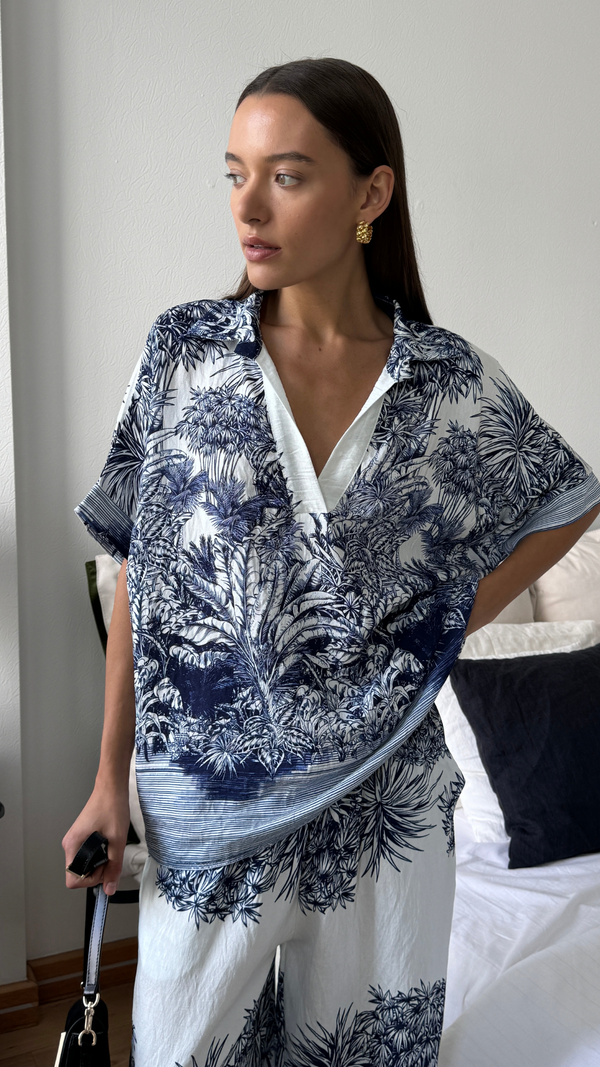 Charli Stella Set - Indigo Blue Print Co-ords