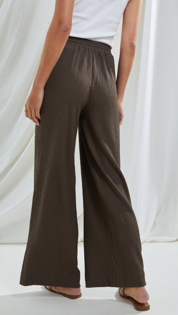 Charli Tamara Wide Leg Trousers - Charcoal Trousers