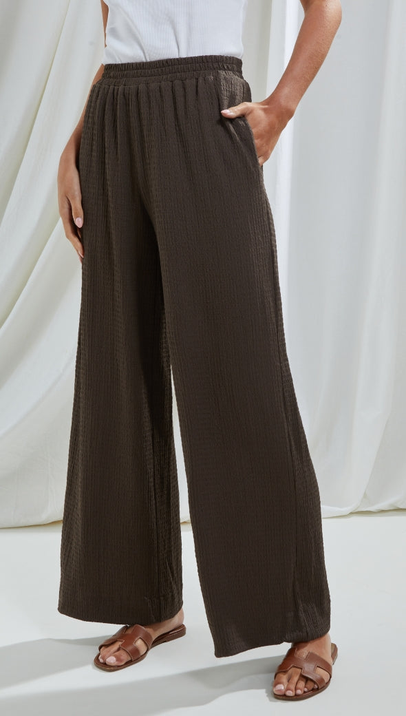 Charli Tamara Wide Leg Trousers - Charcoal Trousers
