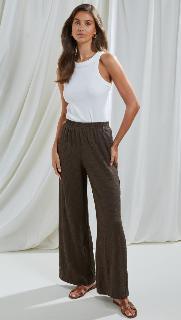 charli Tamara Wide Leg Trousers - Charcoal Trousers
