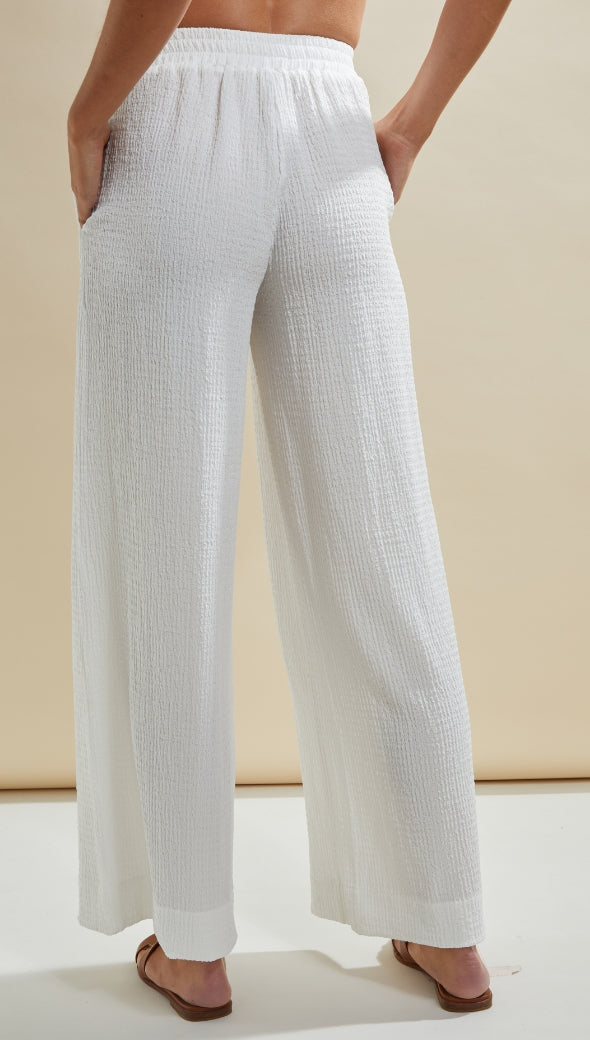 Charli Tamara Wide Leg Trousers - White Trousers