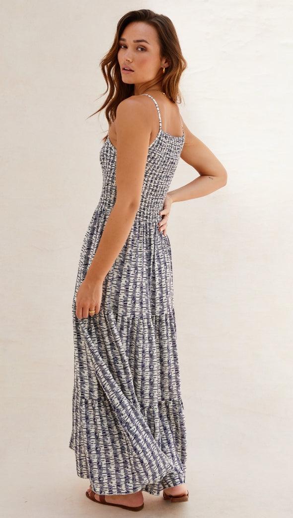 Charli Zoya Dress - Navy Print Dresses