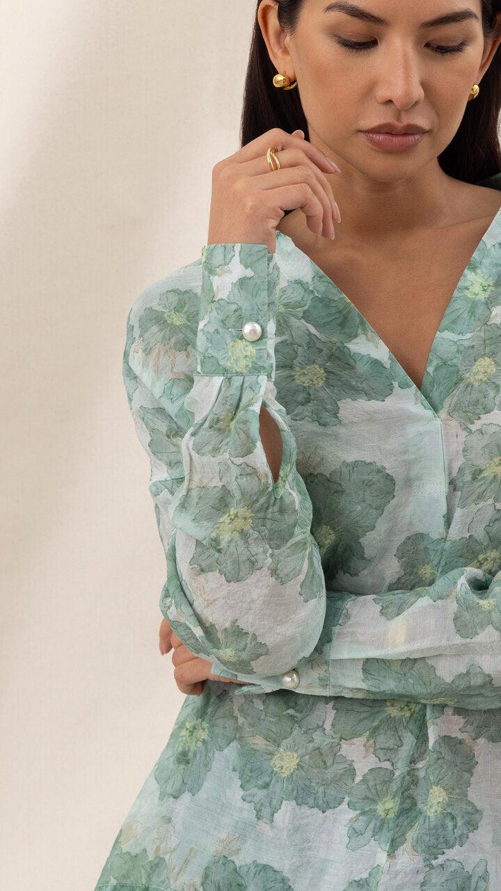 Charli Libby Printed Shirt - Jade Floral Print Shirts