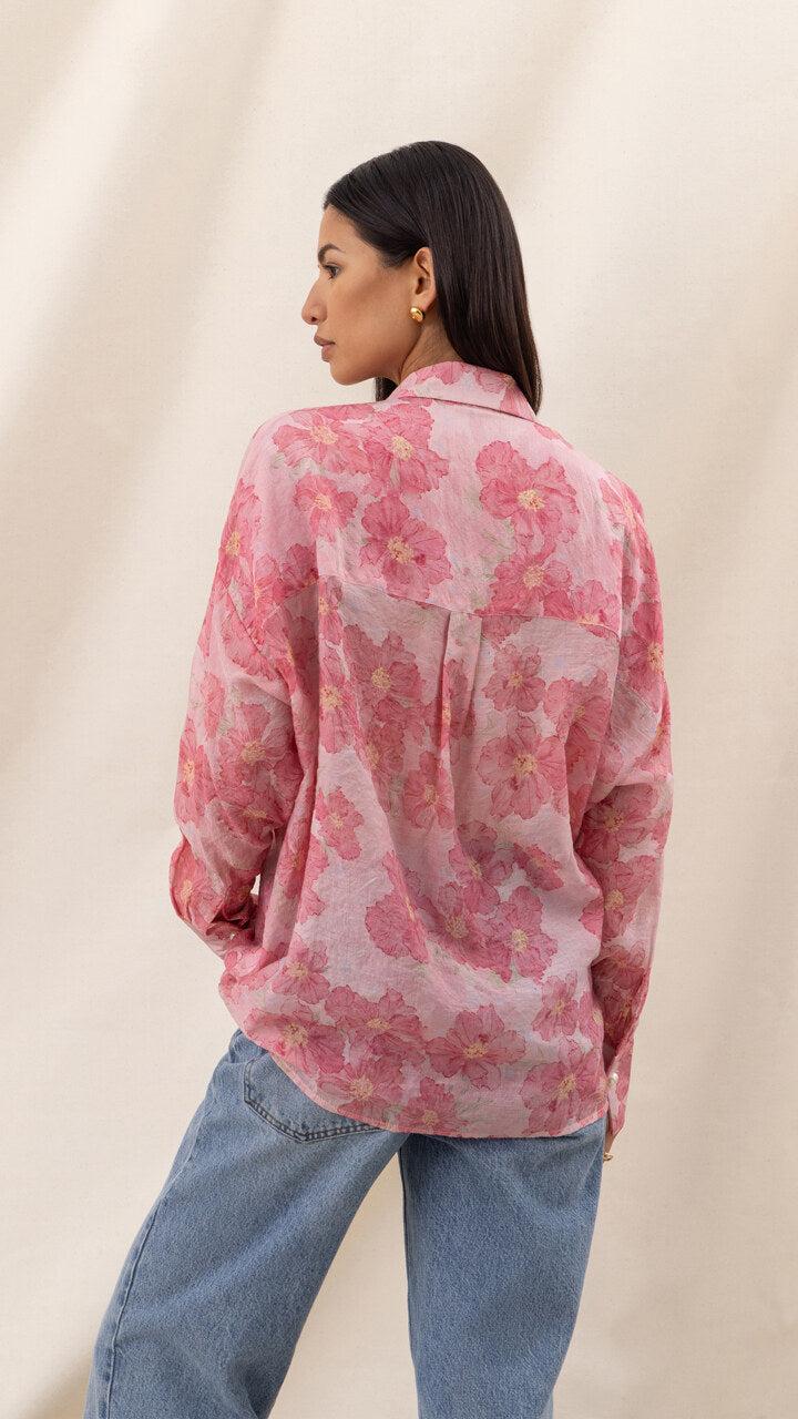 Charli Libby Printed Shirt - Rose Floral Print Shirts