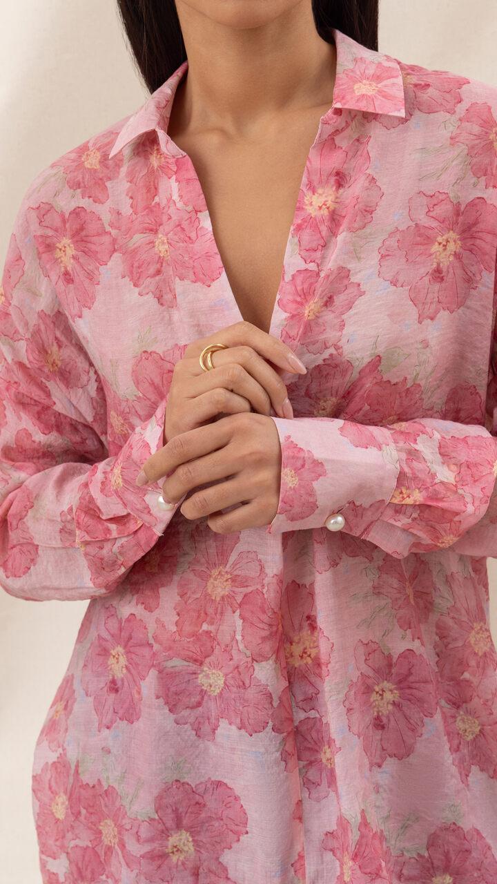 charli Libby Printed Shirt - Rose Floral Print Shirts