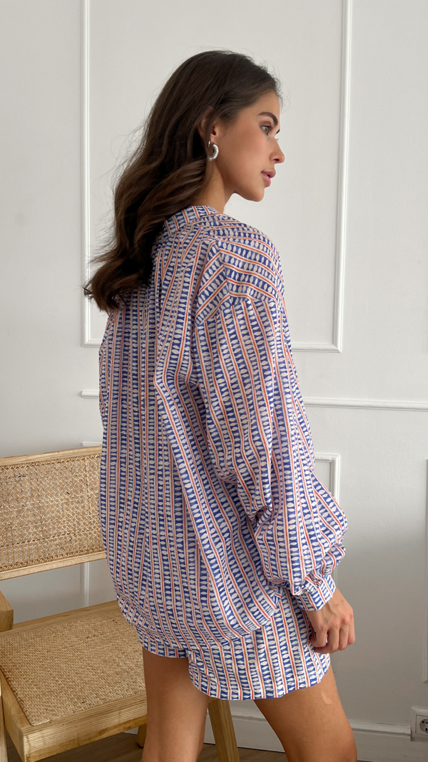 Charli Ligia Cotton Set - Geometric Ink Print Co-ords