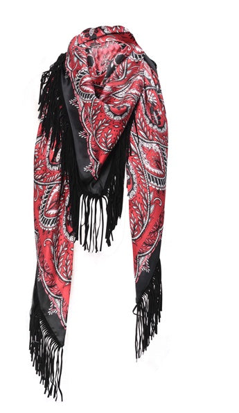 charlotte sparre 210-001 Triangle paisley / 210-001 Triangle Paisley - Red Scarf