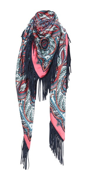 charlotte sparre 210-001 Triangle paisley / 210-001 Triangle Paisley - Navy Scarf