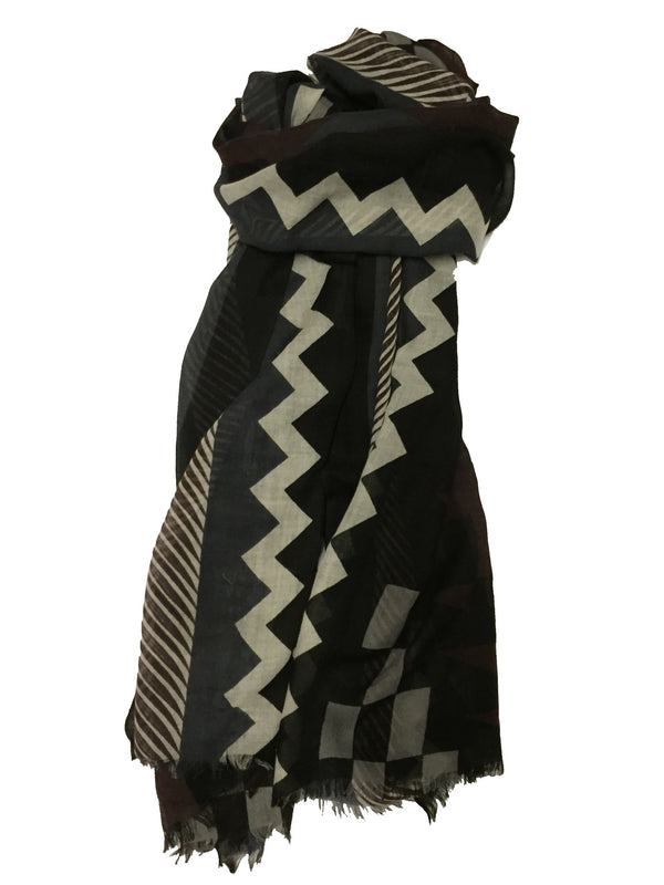 charlotte sparre Amy 100x200 cm / SCS025 Amy 100x200 - Black/Grey Scarf charlotte sparre Amy 100x200 cm / SCS025 Amy 100x200 - Black/Grey Scarf