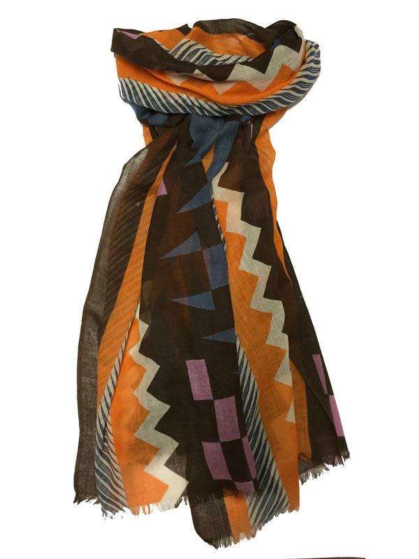 charlotte sparre Amy 100x200 cm / SCS025 Amy 100x200 - Brown/Orange Scarf charlotte sparre Amy 100x200 cm / SCS025 Amy 100x200 - Brown/Orange Scarf
