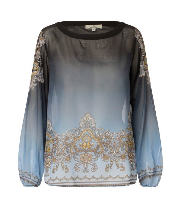 charlotte sparre Boat neck Sunset ggt / 3041 Sunset ggt - Blue Blouse