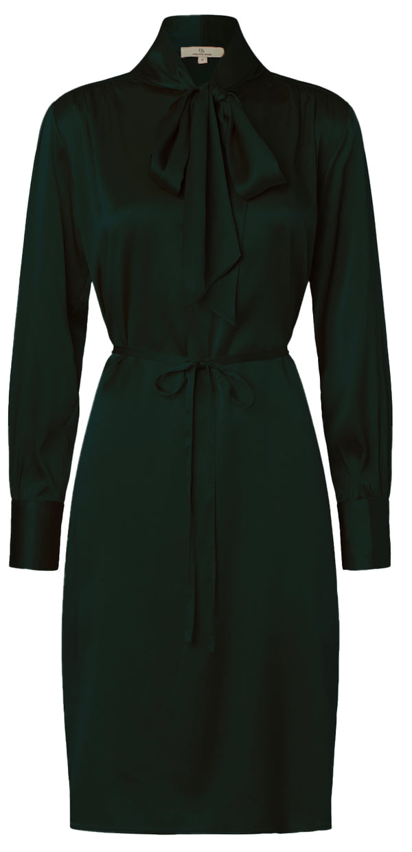 charlotte sparre Bow dress Solid / 3025 Solid - Green Dress