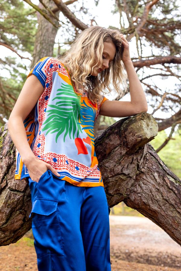 charlotte sparre Cargo pants / 3335 Solid - Cobalt Pant