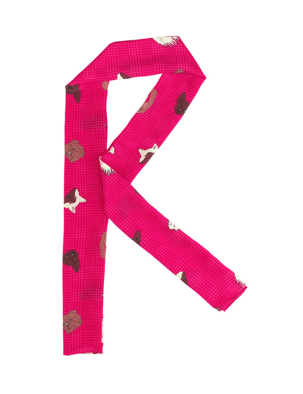 charlotte sparre Cats and dogs 35x165 cm / CS561 Cats and dogs 35x165 - Pink Scarf