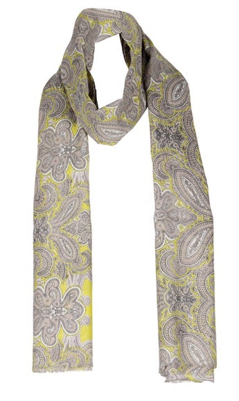 charlotte sparre Cotton Power Paisley 100x200 cm / SCS055 Cotton Power Paisley 100x200 - Yellow Scarf