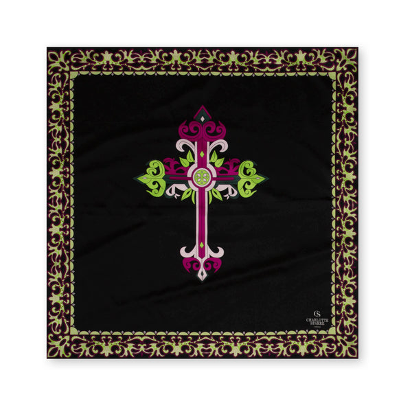 charlotte sparre Cross 90x90 cm / 90-369 Cross 90x90 - Multi Scarf