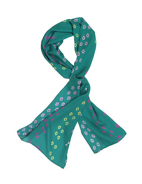 charlotte sparre Dog tracks 35x165 cm / CS602 Dog tracks 35x165 - Azur Scarf