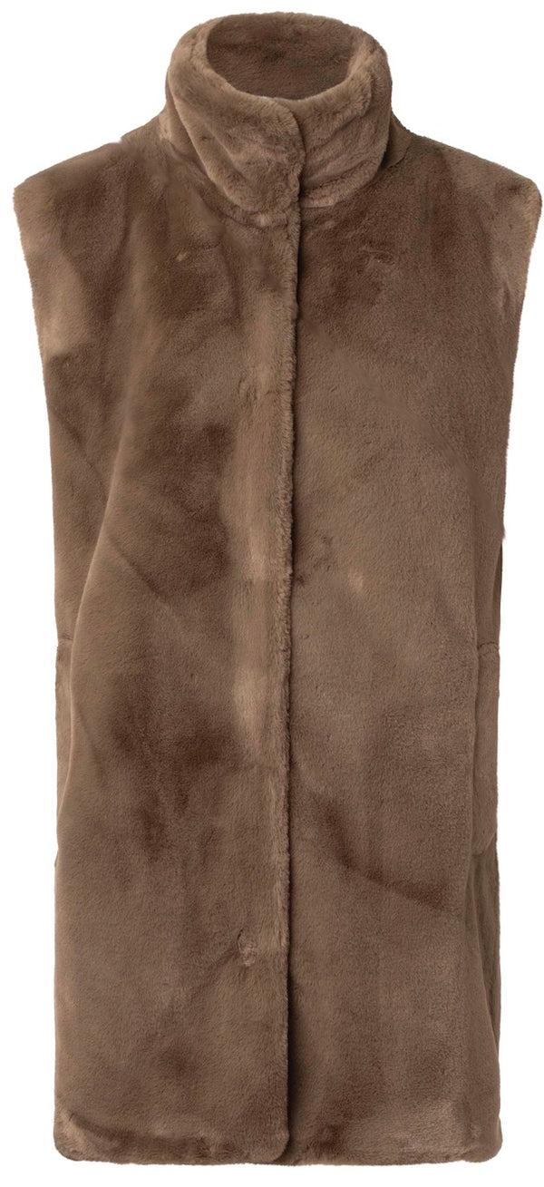 charlotte sparre Fake fur vest / 3097 Solid - Taupe Vest