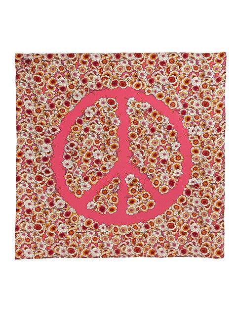 charlotte sparre Flower peace 90x90 cm / 90-378 Solid peace 90x90 - Pink Scarf