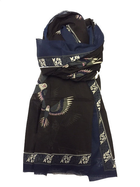 charlotte sparre Flying bird 100x200 cm / SCS016 Flying bird 100x200 - Grey Scarf