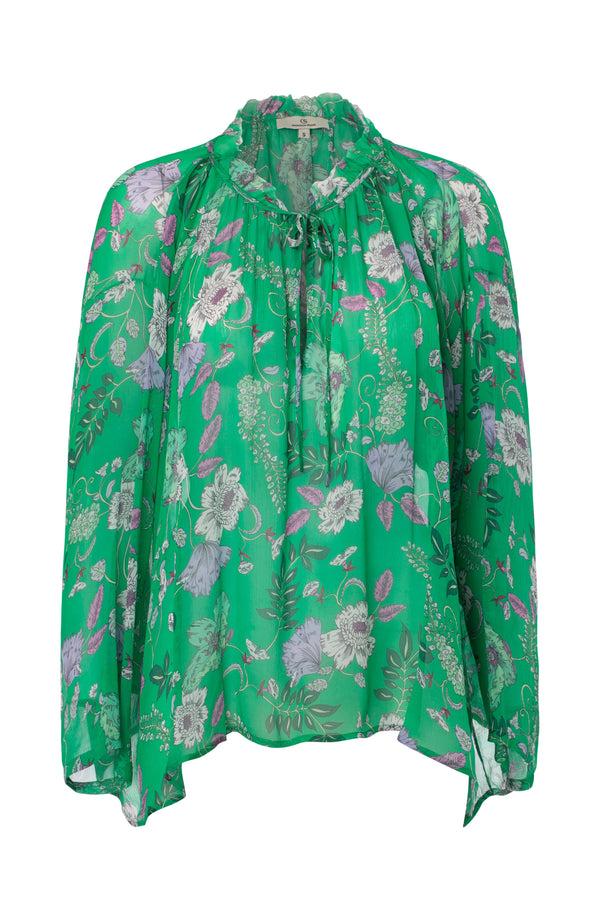 charlotte sparre GGT blouse Floral fun / 2989 Floral fun vis - Green Blouse