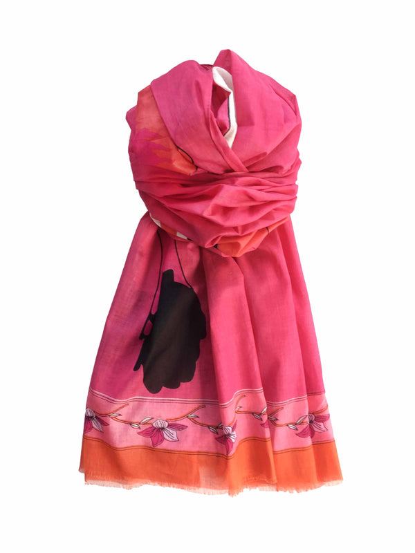 charlotte sparre Giraf 100x200 cm / SCS046 Giraf 100x200 - Pink Scarf