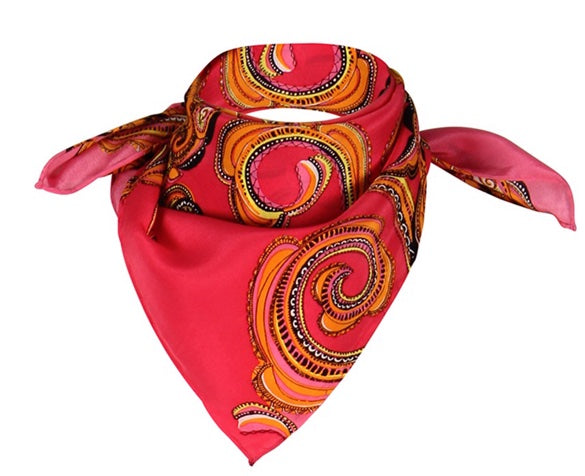 charlotte sparre Ida 55x55 cm / CS545 Ida allover 55x55 - Red/Pink Scarf