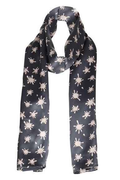 charlotte sparre Ink 35x165 cm / CS628 Ink DIA. - Dark grey Scarf