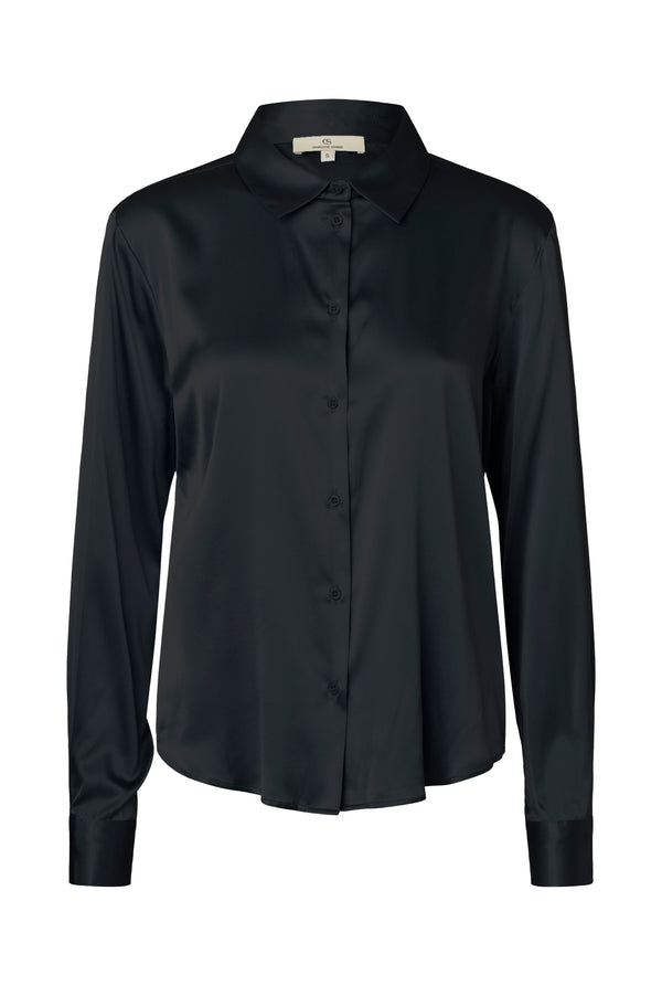 charlotte sparre Just shirt Solid twill / 3013 Solid twill - Black Blouse