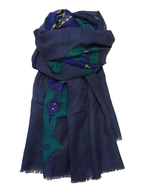 charlotte sparre Kashmir 100x200 cm / SCS036 Kashmir 100x200 - Blue Scarf charlotte sparre Kashmir 100x200 cm / SCS036 Kashmir 100x200 - Blue Scarf