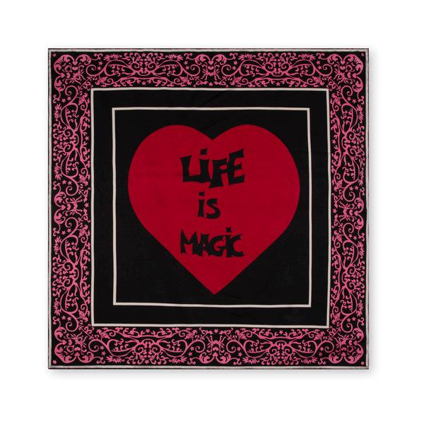 charlotte sparre Life is magic 90x90 cm / 90-347 Life is magic 90x90 - Black Scarf