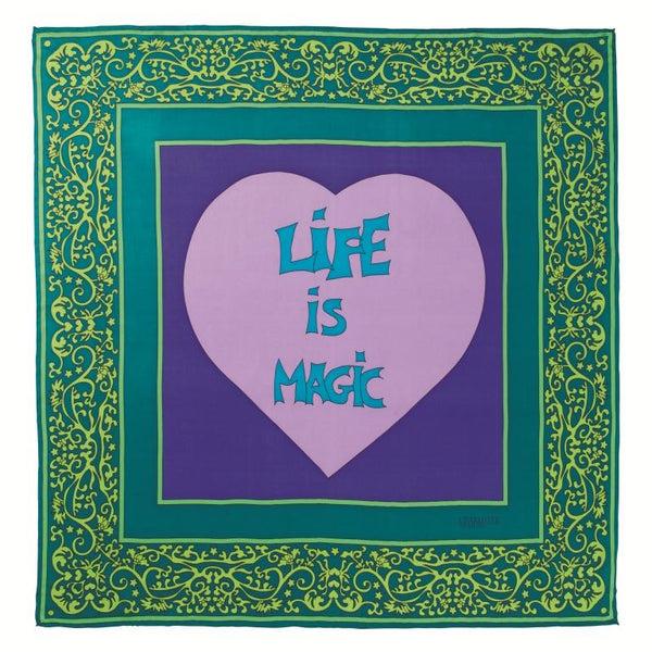 charlotte sparre Life is magic 90x90 cm / 90-347 Life is magic 90x90 - Blue Scarf